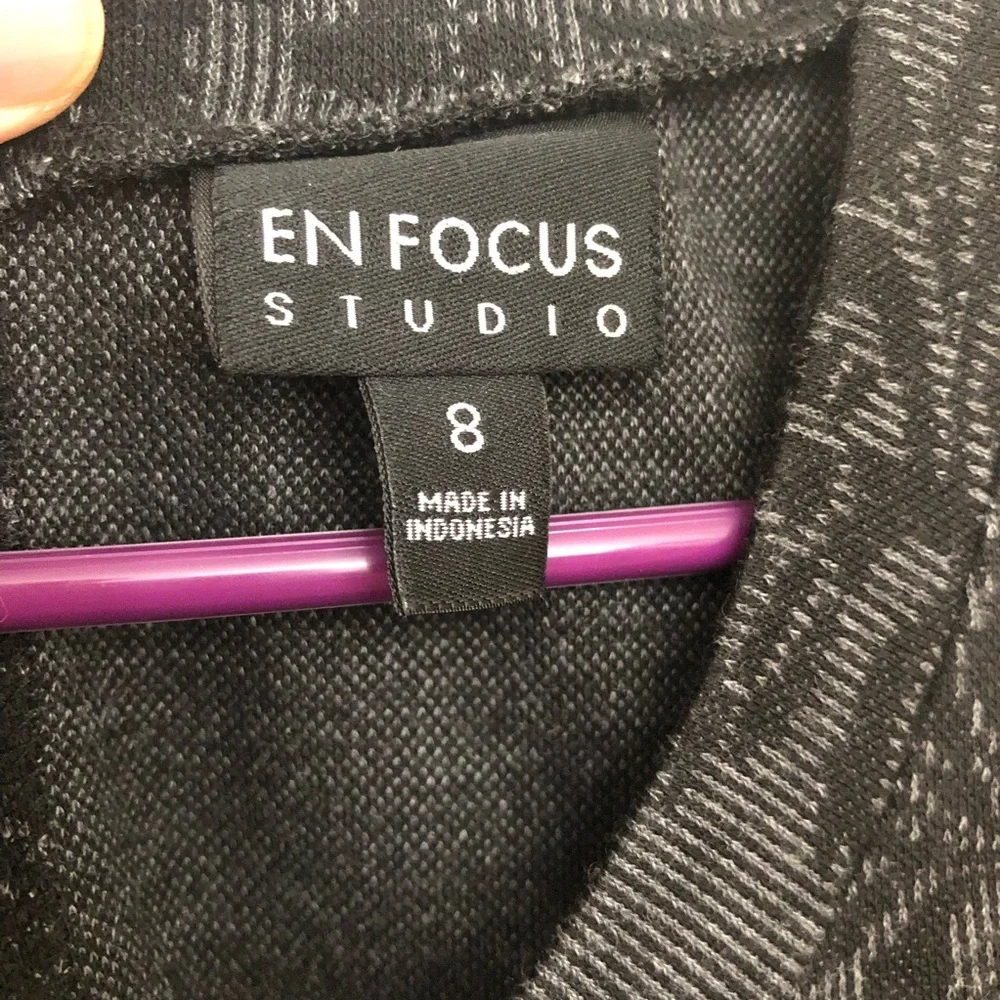 EN FOCUS STUDIO Womens 8 Paisley Short Sleeve Shift Dress Pockets Modest NWOT - Picture 14 of 15